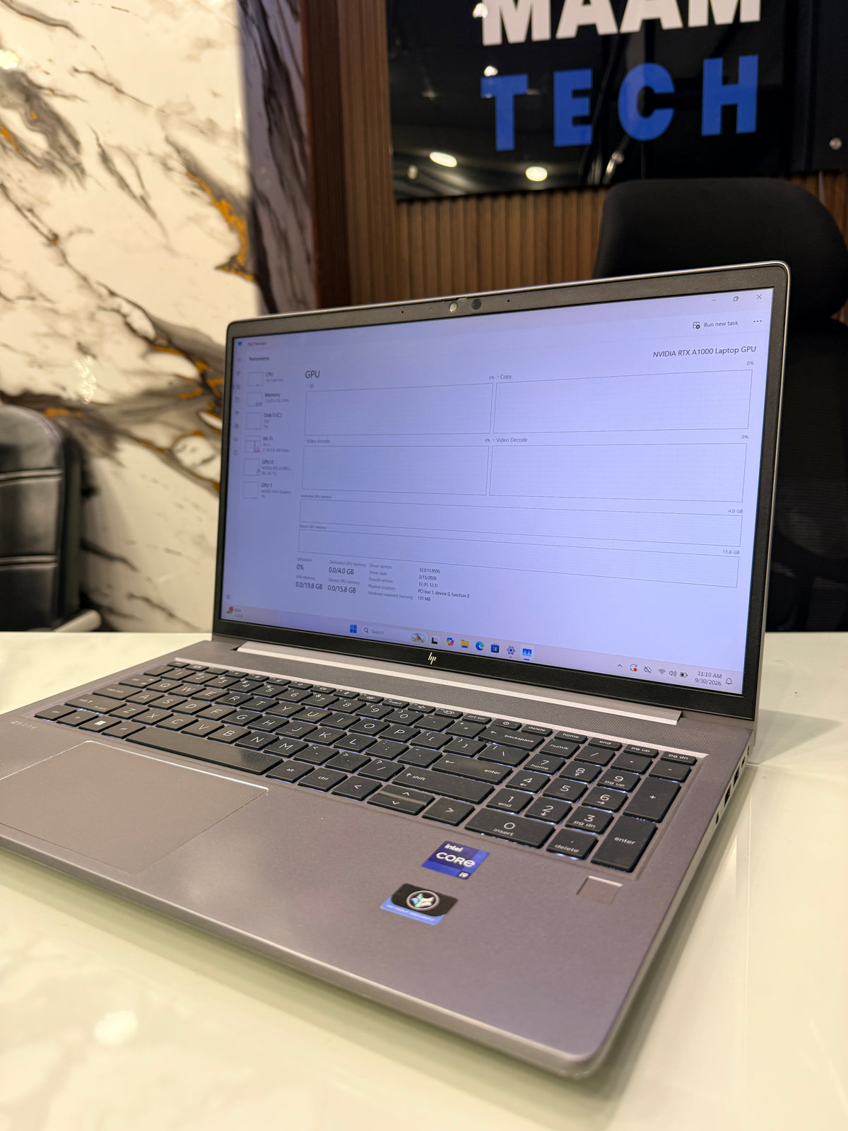 HP ZBook Power G9 — Core i9 12th Gen | 16GB RAM | 512GB SSD | NVIDIA RTX A1000 4GB