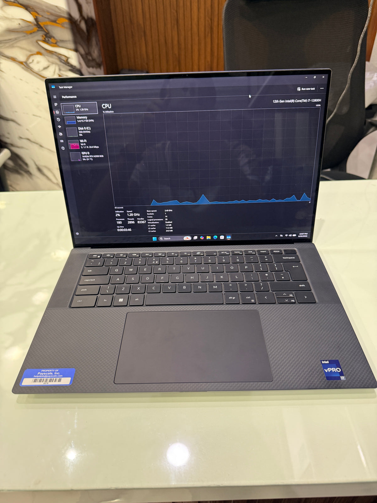 Dell Precision 5570 — Core i7 12th Gen | 16GB RAM | 512GB SSD | RTX A2000 8GB | 4K Display