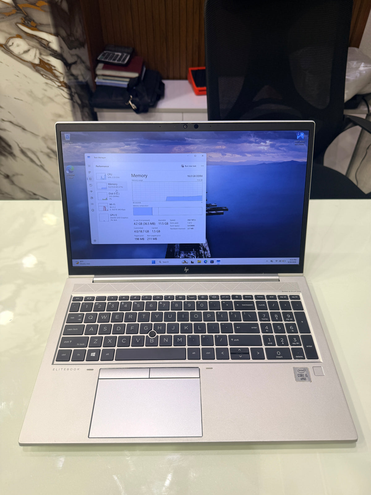 HP EliteBook 850 G7 — Core i5 10th Gen | 8GB RAM | 256GB SSD