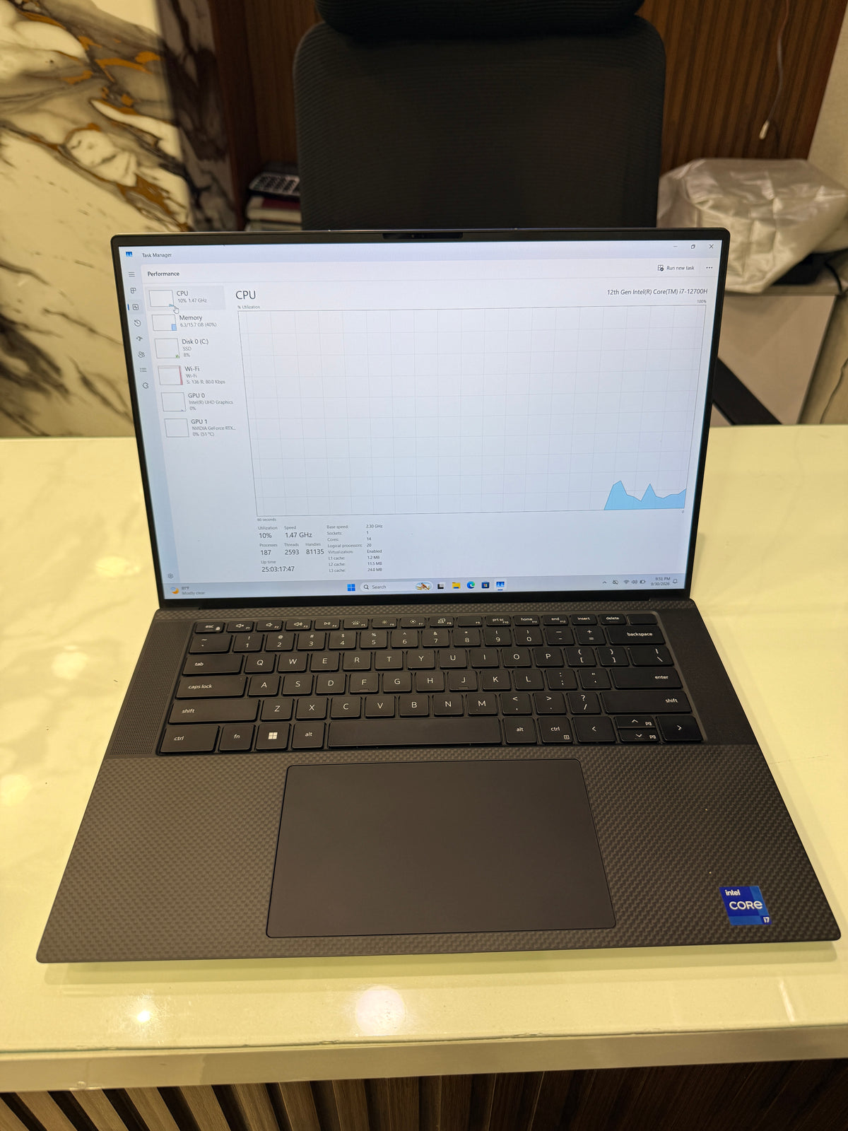 Dell XPS 9520 — Core i7 12th Gen | 16GB RAM | 512GB SSD | RTX 3050 4GB