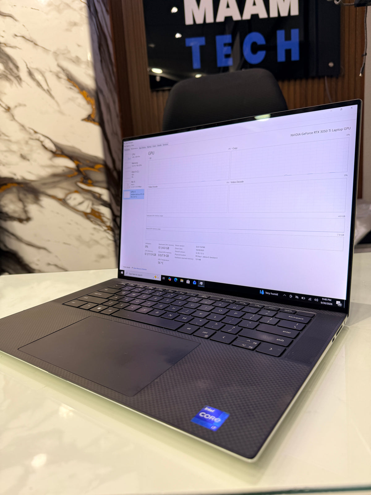 Dell XPS 9510 — Core i7 11th Gen | 16GB RAM | 512GB SSD | RTX 3050 Ti 4gb