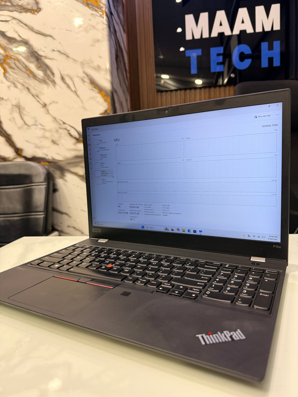 Lenovo ThinkPad P15s — Core i7 11th Gen | 16GB RAM | 512GB SSD | NVIDIA T500 4GB
