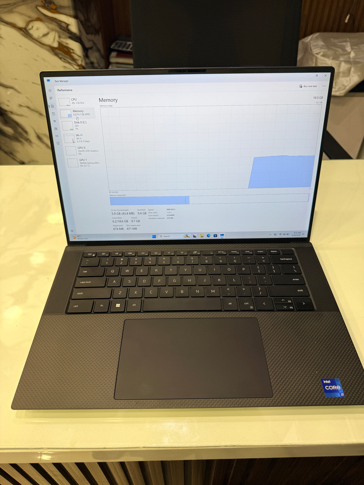 Dell XPS 9520 — Core i7 12th Gen | 16GB RAM | 512GB SSD | RTX 3050 4GB