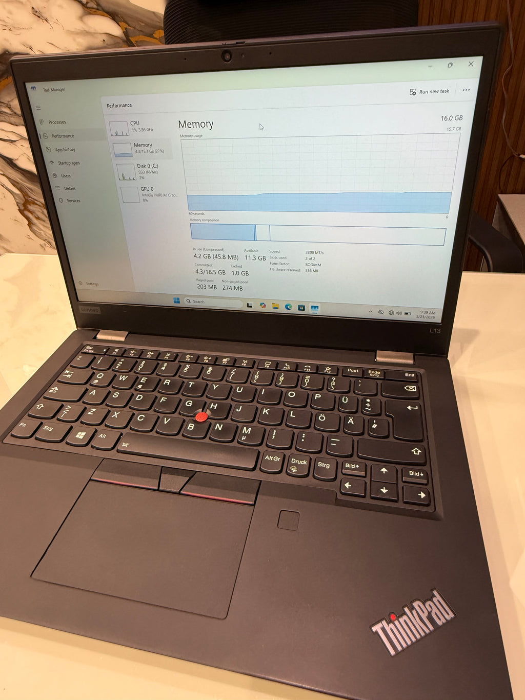 Lenovo Thinkpad L13 G2 Core i5 11th Gen, 16GB, 256GB, 13.3″ FHD IPS LED