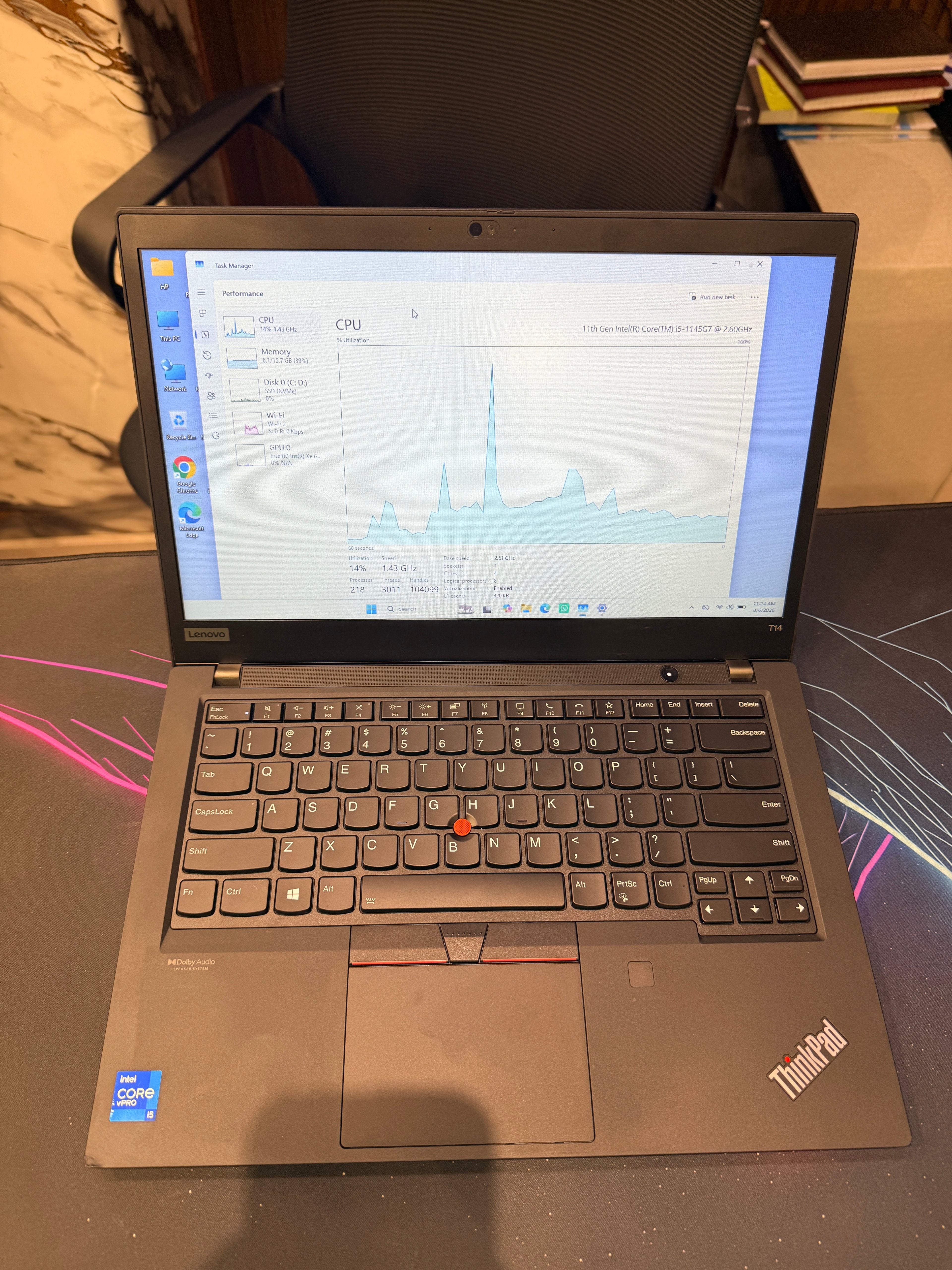 Lenovo ThinkPad T14 Gen 2 – 11th Gen Core i5 | 16GB RAM | 256GB SSD | FHD Display