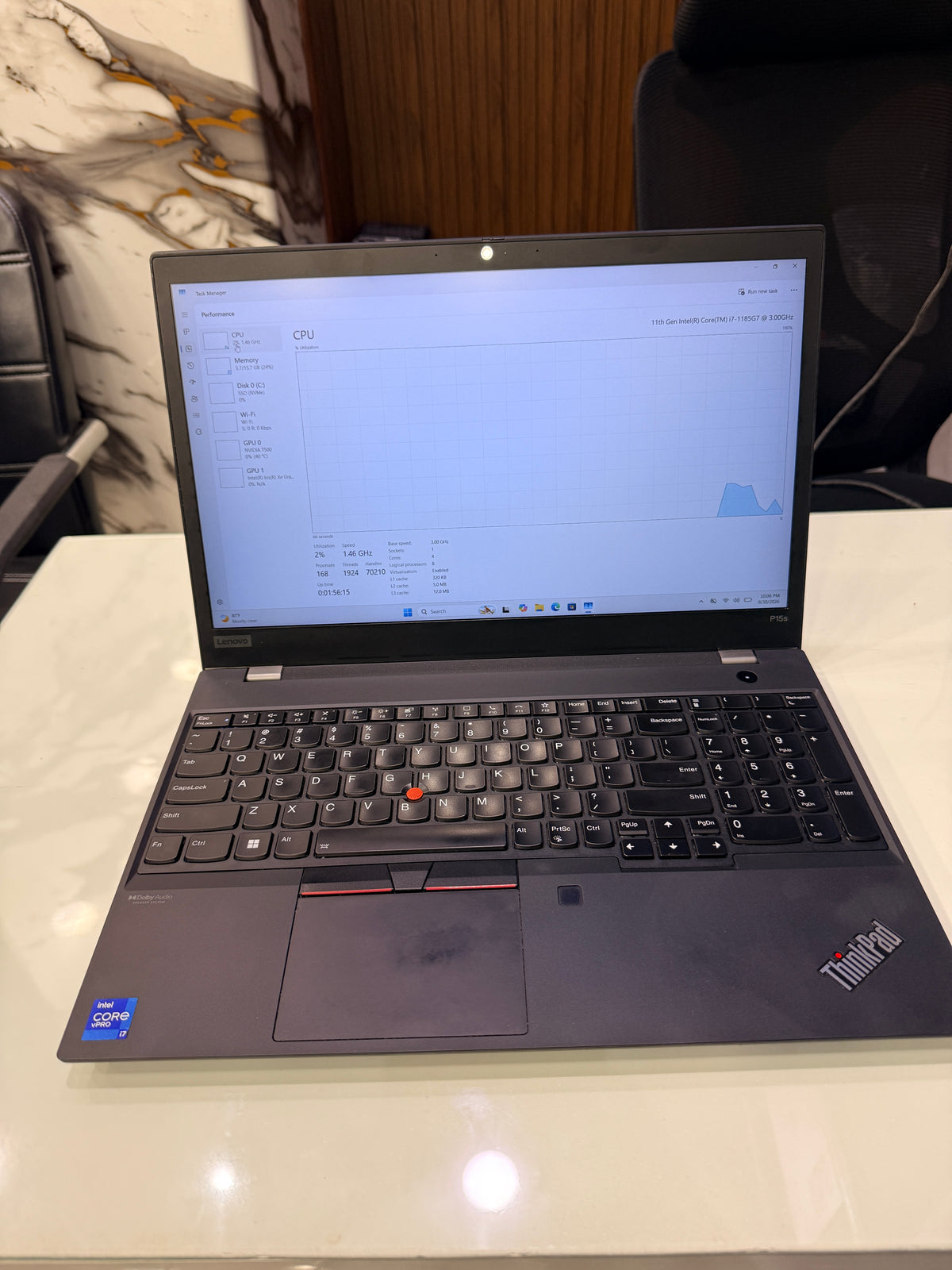 Lenovo ThinkPad P15s — Core i7 11th Gen | 16GB RAM | 512GB SSD | NVIDIA T500 4GB