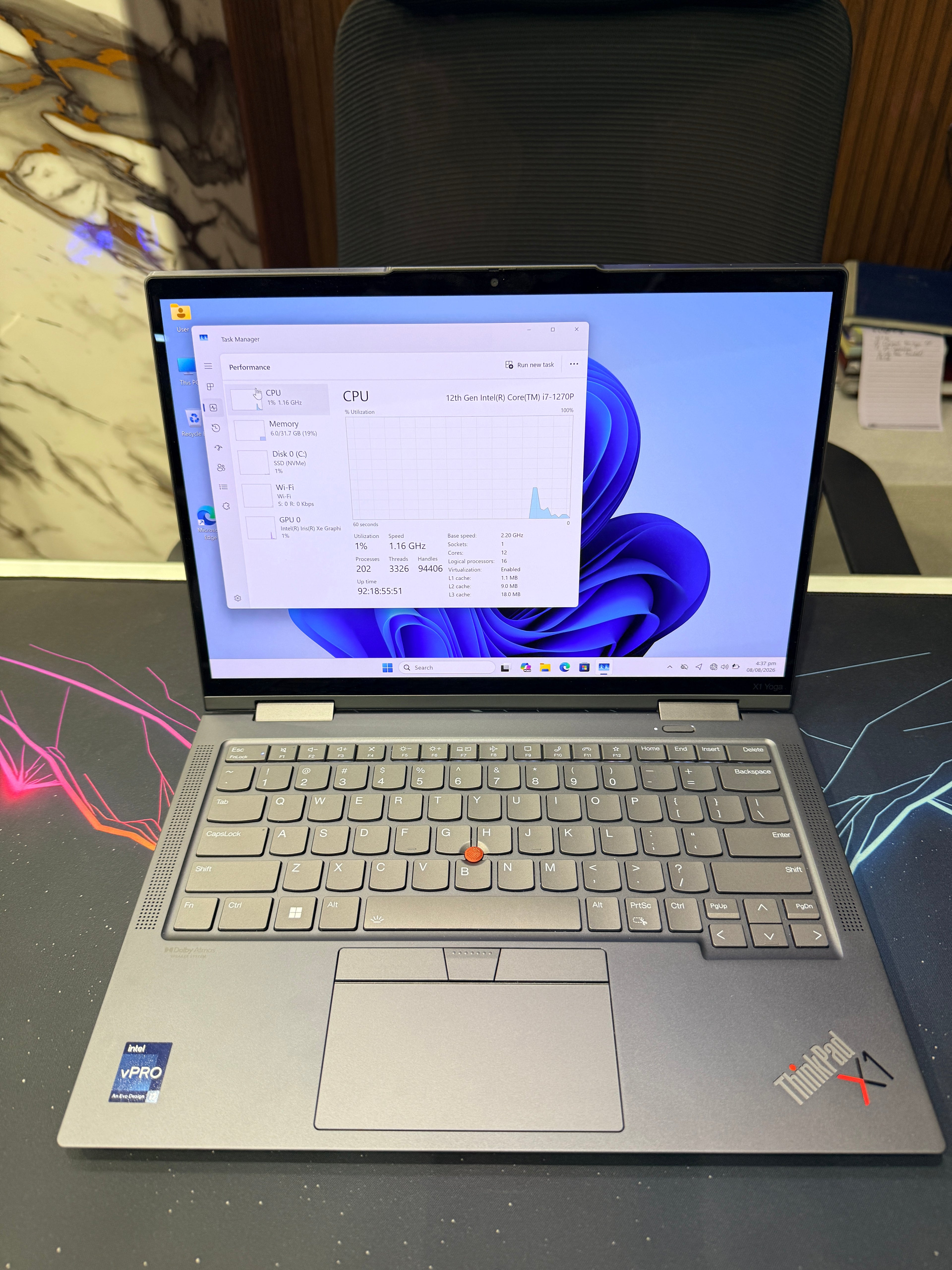 Lenovo ThinkPad X1 Yoga Gen 7 – Core i7 12th 1270P Gen / 32GB RAM / 512GB SSD (2-in-1 Convertible)