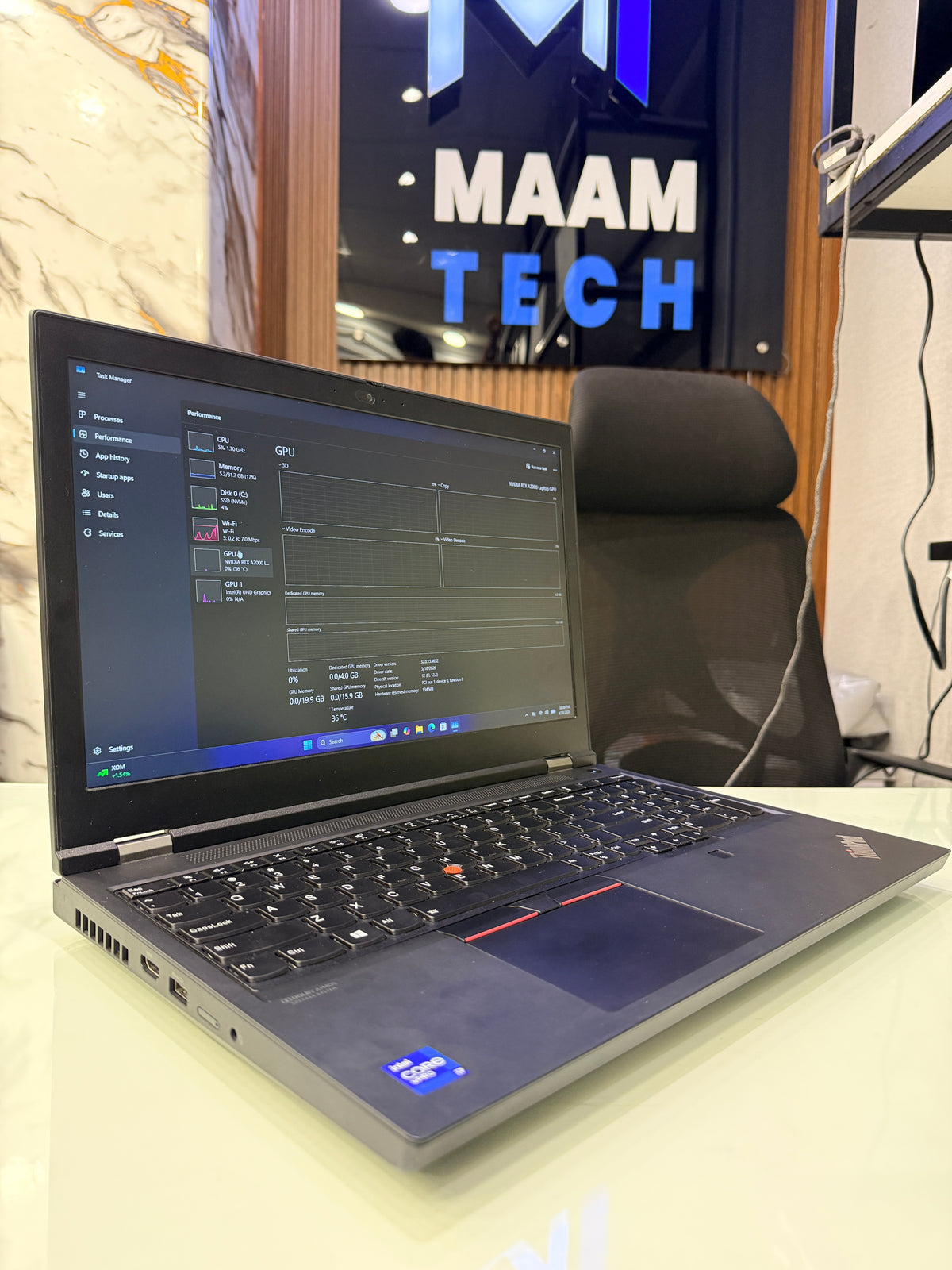 Lenovo ThinkPad P15 — Core i7 11th Gen | 16GB RAM | 512GB SSD | NVIDIA A2000 4GB