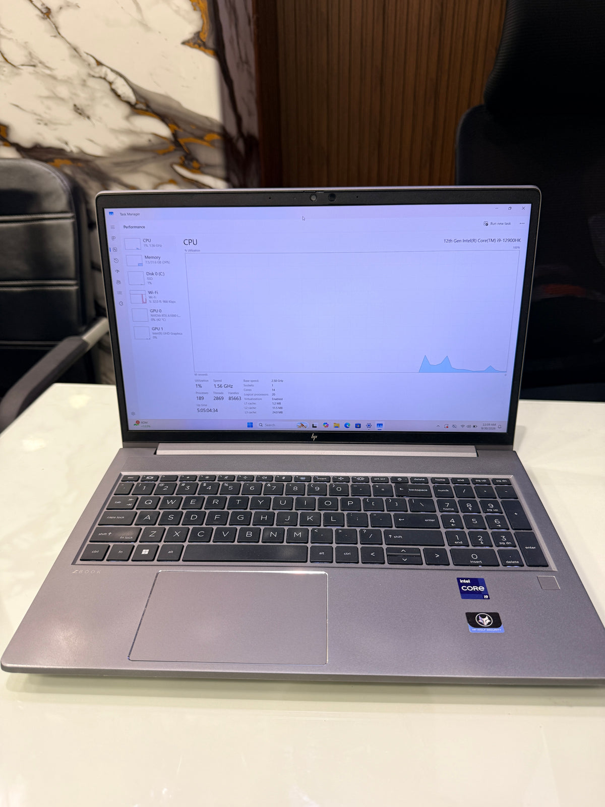 HP ZBook Power G9 — Core i9 12th Gen | 16GB RAM | 512GB SSD | NVIDIA RTX A1000 4GB