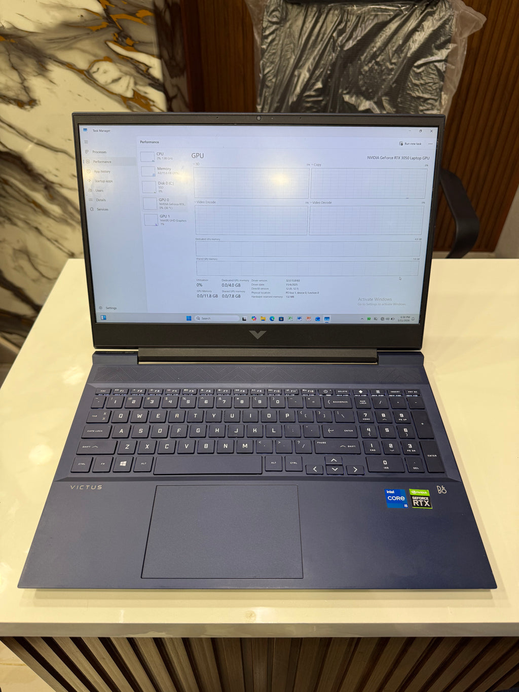 HP Victus | i5 11th Gen | 16/512gb | NVidia RTX 3050 4GB