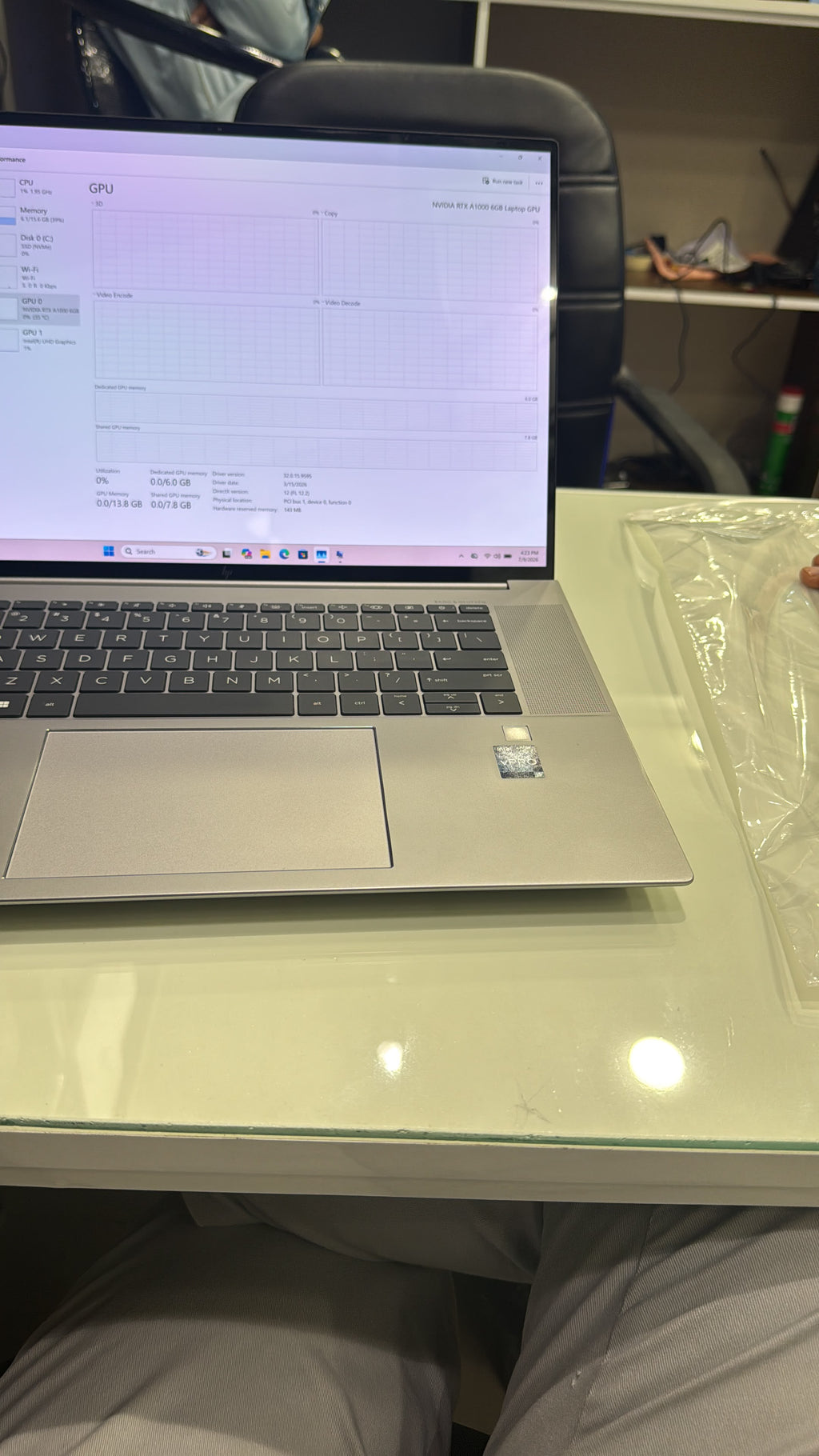 HP ZBook Studio 16 G10 Mobile Workstation 13th Gen Core i9 13900H 16GB RAM DDR5 512GB NVME GEN 4 SSD NVIDIA 6GB RTX A1000  GRAPHICS CARD 4k Touchscreen