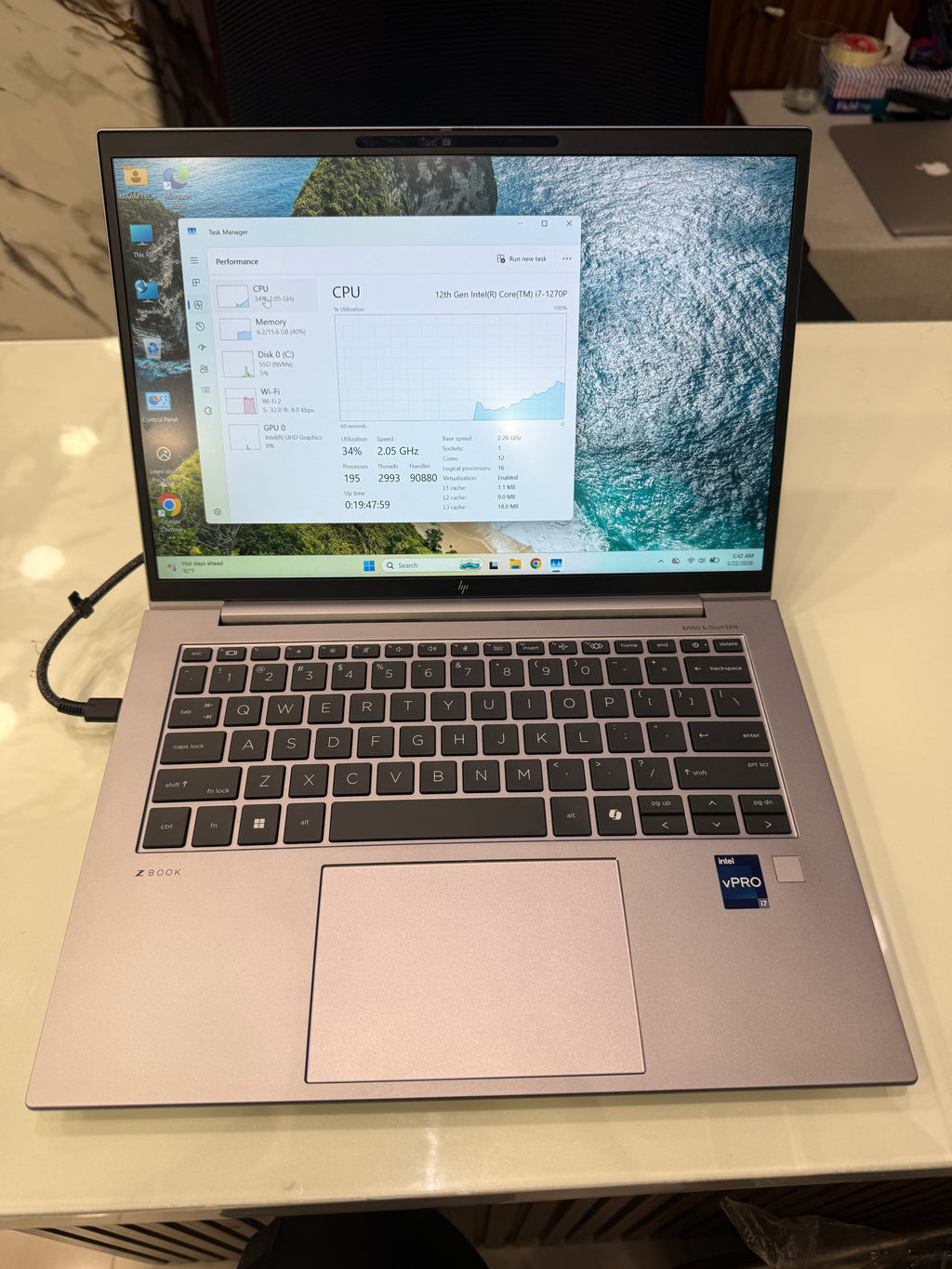 HP ZBook 14 G9 | Intel i7 12th Gen 1270P | 16/512Gb DDR5