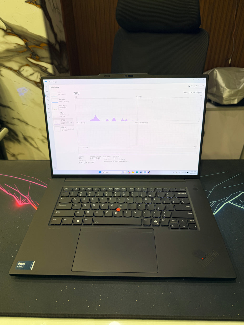 Lenovo ThinkPad P1 Gen 7 Core Ultra 9 185H | 32GB LPDDR5X | 1TB Gen 4 NVMe | RTX 2000 Ada 8GB | 4K OLED