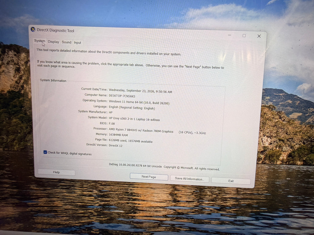 HP Envy 16 — Ryzen 7 8840HS | 16GB | 1TB NVMe | OLED Touch